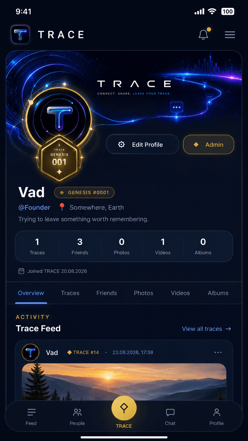 TRACE profile with Genesis status